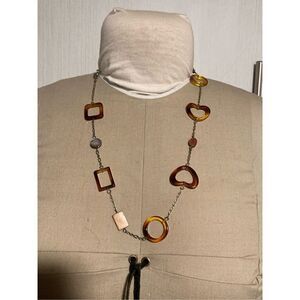 Necklace fashion jewelry 70s style shapes and colors